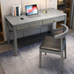 Modern Solid Wood Office Desk 2-drawer 29.53" Tall Writing Desk Grey Clearhalo 'furn' 'furn_office_desk' 'Furniture' 'Office Desks' 'Office Furniture' 'office_desk' 6534481