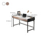 Contemporary Writing Desk Wooden Rectangular Office Desk with Legs