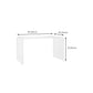 Acrylic Rectangular Writing Desk Modern Sled Base Laptop Table