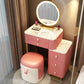 Stone Top Vanity with Storage Drawers Makeup Vanity Desk with Stool and Mirror