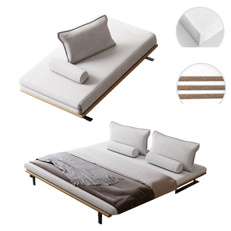 Pillow Top Arm Sleeper Scandinavian Styled Sleeper Sofa Bed in Gray