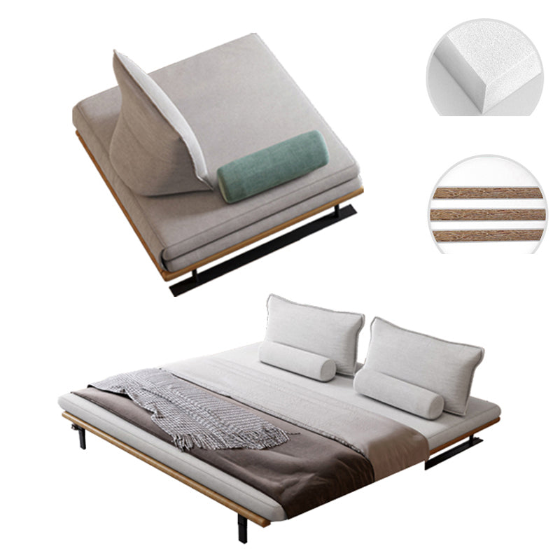 Pillow Top Arm Sleeper Scandinavian Styled Sleeper Sofa Bed in Gray