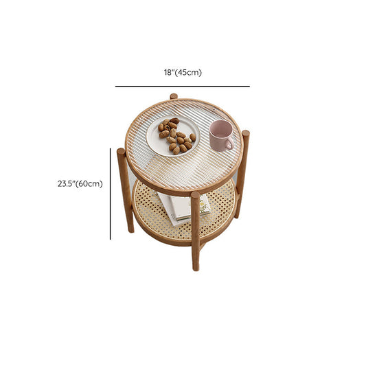 トロピカルラウンドカクテルテーブルガラストップコーヒーカクテルテーブル