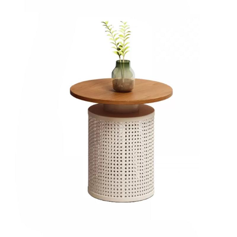 Contemporary Round Cocktail Table Single Slate Coffee Cocktail Table 18"L x 18"W x 20"H Natural Clearhalo 'Coffee & Accent Tables' 'Coffee Tables' 'coffee_tables' 'furn' 'furn_coffee_tables' 'Furniture' 'Living Room Furniture' 6535281