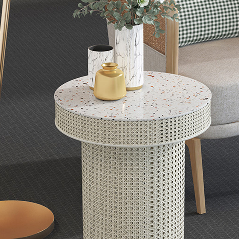 Contemporary Round Cocktail Table Single Slate Coffee Cocktail Table Clearhalo 'Coffee & Accent Tables' 'Coffee Tables' 'coffee_tables' 'furn' 'furn_coffee_tables' 'Furniture' 'Living Room Furniture' 6535285