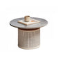 Contemporary Round Cocktail Table Single Slate Coffee Cocktail Table 26"L x 26"W x 16"H Grey Clearhalo 'Coffee & Accent Tables' 'Coffee Tables' 'coffee_tables' 'furn' 'furn_coffee_tables' 'Furniture' 'Living Room Furniture' 6535286