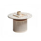 Contemporary Round Cocktail Table Single Slate Coffee Cocktail Table 26"L x 26"W x 16"H Off-White Clearhalo 'Coffee & Accent Tables' 'Coffee Tables' 'coffee_tables' 'furn' 'furn_coffee_tables' 'Furniture' 'Living Room Furniture' 6535287