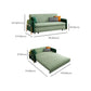 31.69" Square Arm Sleeper Scandinavian Styled Sleeper Sofa Bed in Green