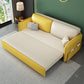 Faux Leather Square Arm Sleeper Glam Styled Sleeper Sofa Bed