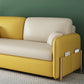 Faux Leather Square Arm Sleeper Glam Styled Sleeper Sofa Bed