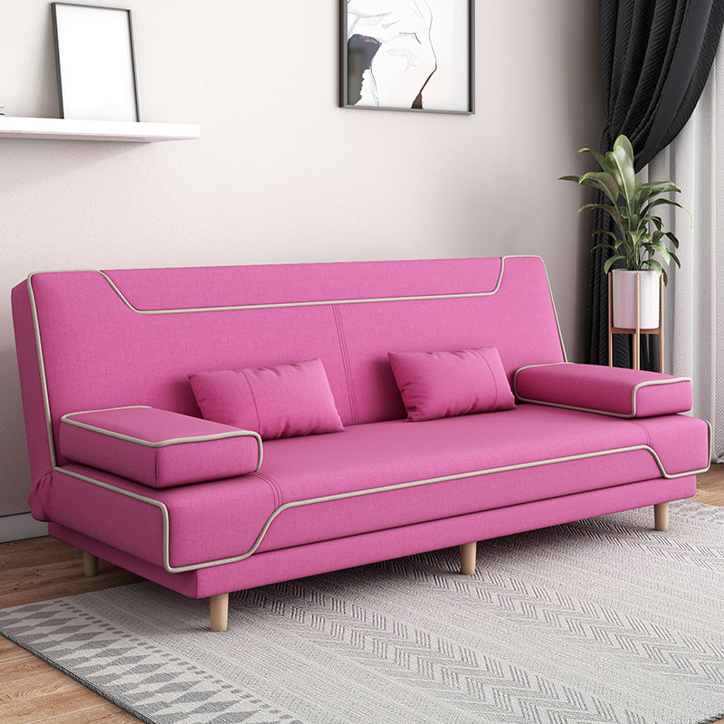 コンテンポラリースタイル33.46 "背の高いソファベッドフェイクレザーコンバーチブルソファ