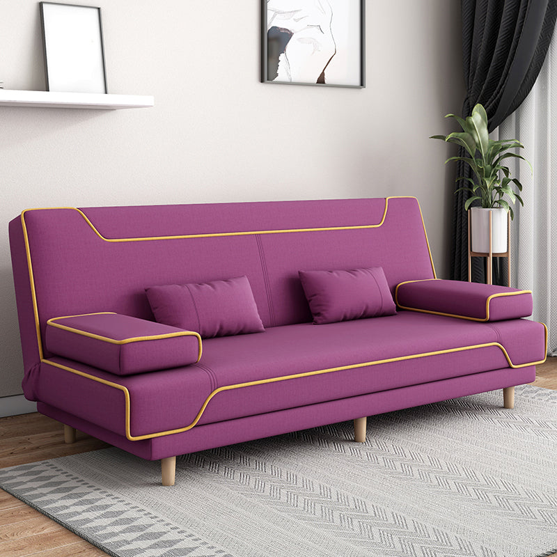 コンテンポラリースタイル33.46 "背の高いソファベッドフェイクレザーコンバーチブルソファ