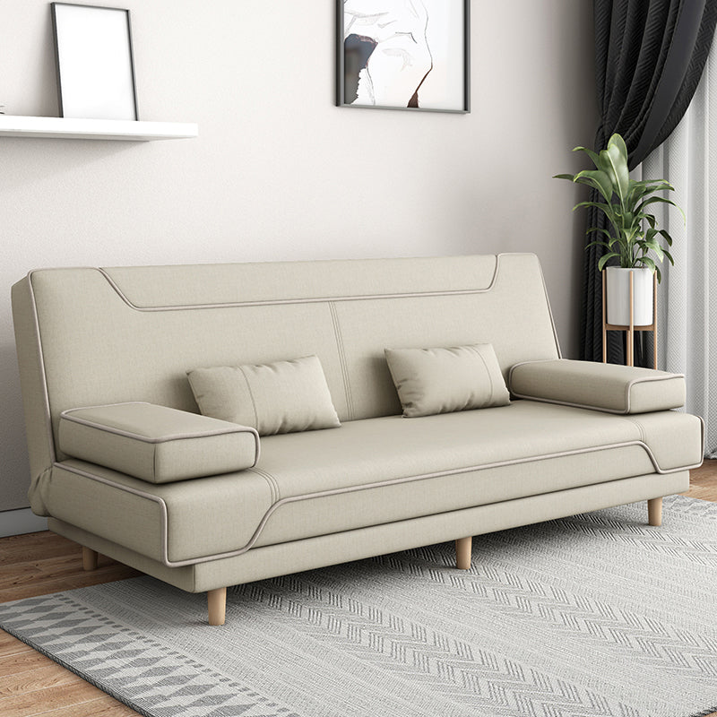 コンテンポラリースタイル33.46 "背の高いソファベッドフェイクレザーコンバーチブルソファ