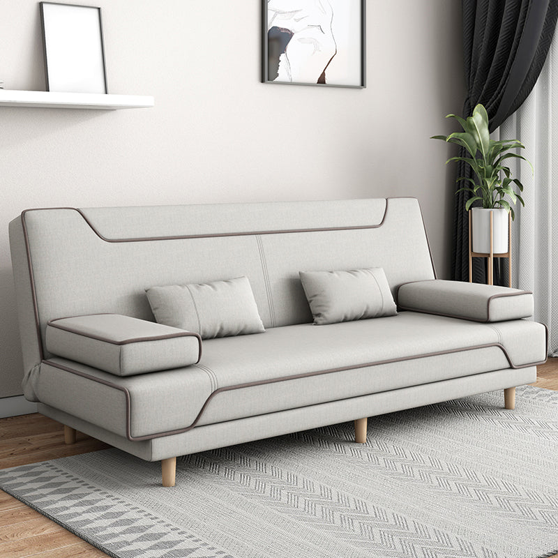 コンテンポラリースタイル33.46 "背の高いソファベッドフェイクレザーコンバーチブルソファ