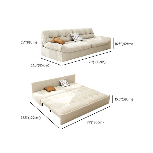 Divano scandinavo di divano, divano trapuntato in fibra senza braccio.