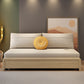 31.5" Linen Blend Armless Sleeper Scandinavian Styled Sleeper Sofa Bed