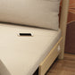 31.5" Linen Blend Armless Sleeper Scandinavian Styled Sleeper Sofa Bed