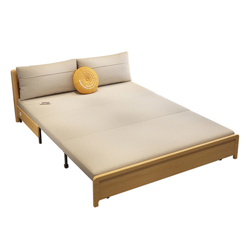 31.5" Linen Blend Armless Sleeper Scandinavian Styled Sleeper Sofa Bed