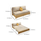 31.5" Linen Blend Armless Sleeper Scandinavian Styled Sleeper Sofa Bed
