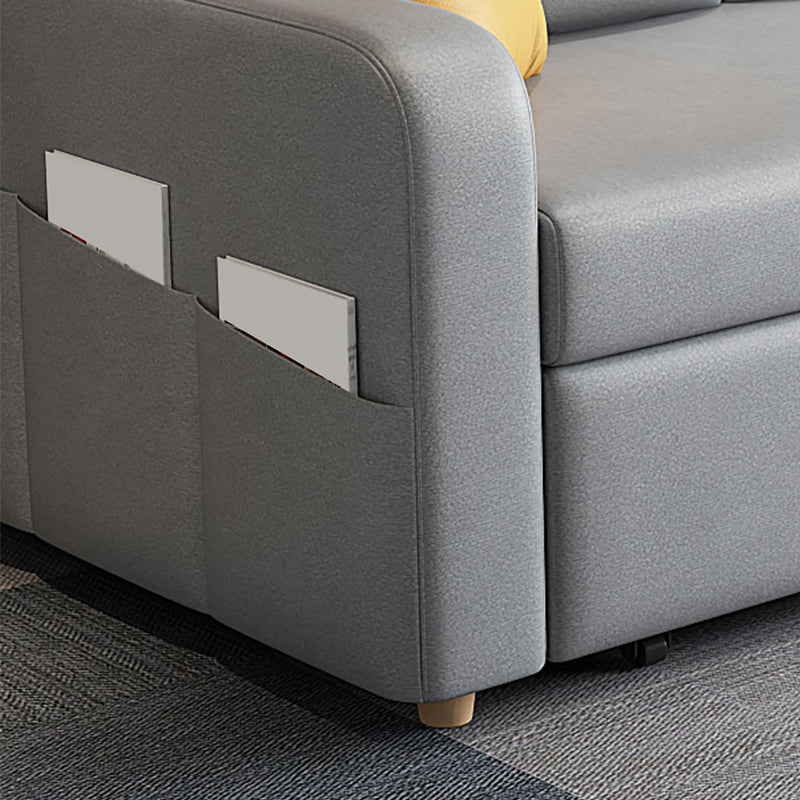 コンテンポラリースクエアアームスリーパーソファボンドレザー布団スリーパーソファ