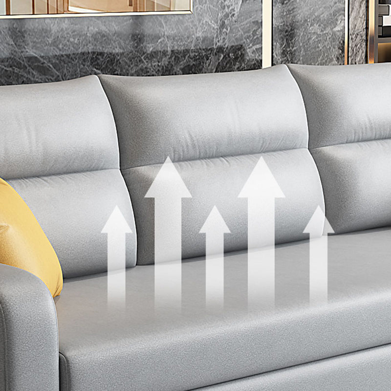 コンテンポラリースクエアアームスリーパーソファボンドレザー布団スリーパーソファ