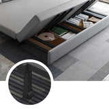 コンテンポラリースクエアアームスリーパーソファボンドレザー布団スリーパーソファ