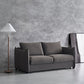 Scandinavian Stain-resistant Sofa Bed Faux Leather Sleeper Sofa