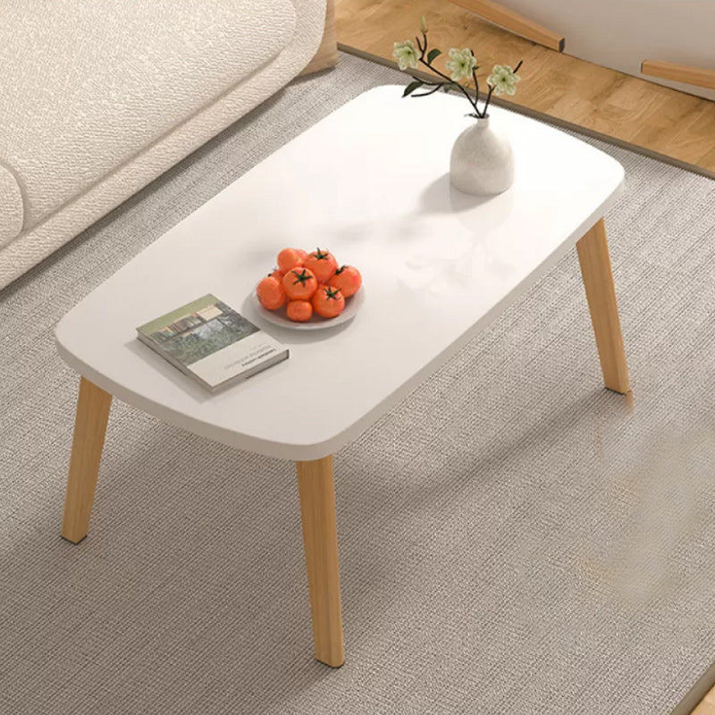 16"H Contemporary Coffee Table Folding Wooden Coffee Cocktail Table 31"L x 19"W x 17"H White Clearhalo 'Coffee & Accent Tables' 'Coffee Tables' 'coffee_tables' 'furn' 'furn_coffee_tables' 'Furniture' 'Living Room Furniture' 6535494