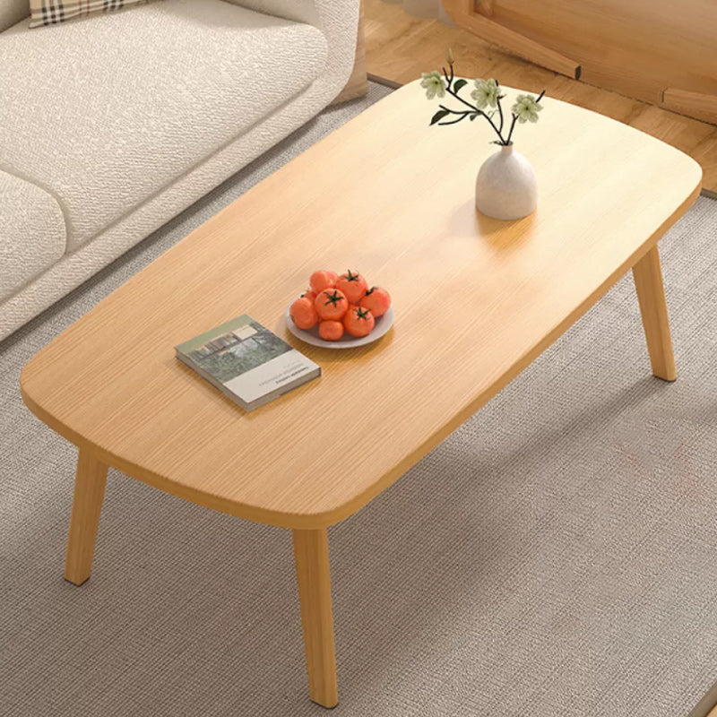 16"H Contemporary Coffee Table Folding Wooden Coffee Cocktail Table 47"L x 23"W x 17"H Natural Clearhalo 'Coffee & Accent Tables' 'Coffee Tables' 'coffee_tables' 'furn' 'furn_coffee_tables' 'Furniture' 'Living Room Furniture' 6535498