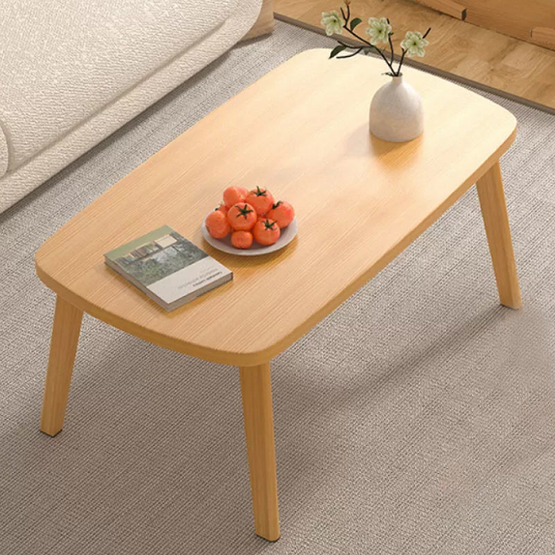 16"H Contemporary Coffee Table Folding Wooden Coffee Cocktail Table 31"L x 19"W x 17"H Natural Clearhalo 'Coffee & Accent Tables' 'Coffee Tables' 'coffee_tables' 'furn' 'furn_coffee_tables' 'Furniture' 'Living Room Furniture' 6535500