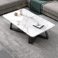 18"H Contemporary Coffee Table Stone Rectangle Cocktail Table 31.5"L x 19.7"W x 18.1"H White Clearhalo 'Coffee & Accent Tables' 'Coffee Tables' 'coffee_tables' 'furn' 'furn_coffee_tables' 'Furniture' 'Living Room Furniture' 6535510