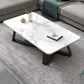 18"H Contemporary Coffee Table Stone Rectangle Cocktail Table 39.4"L x 19.7"W x 18.1"H White Clearhalo 'Coffee & Accent Tables' 'Coffee Tables' 'coffee_tables' 'furn' 'furn_coffee_tables' 'Furniture' 'Living Room Furniture' 6535516
