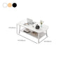 Mesa de centro contemporánea de 19" de alto, mesa de cóctel de madera con almacenamiento