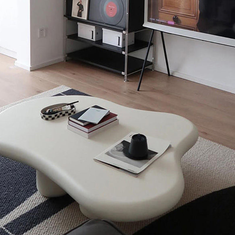 11"H Contemporary Coffee Table Wooden 2 Legs Coffee Cocktail Table Clearhalo 'Coffee & Accent Tables' 'Coffee Tables' 'coffee_tables' 'furn' 'furn_coffee_tables' 'Furniture' 'Living Room Furniture' 6535565