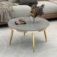 17"H Contemporary Coffee Table Round Stone Coffee Cocktail Table Clearhalo 'Coffee & Accent Tables' 'Coffee Tables' 'coffee_tables' 'furn' 'furn_coffee_tables' 'Furniture' 'Living Room Furniture' 6535601