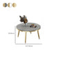 17"H Contemporary Coffee Table Round Stone Coffee Cocktail Table Clearhalo 'Coffee & Accent Tables' 'Coffee Tables' 'coffee_tables' 'furn' 'furn_coffee_tables' 'Furniture' 'Living Room Furniture' 6535621