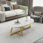 Contemporary Coffee Table Oval Single Stone Coffee Cocktail Table Clearhalo 'Coffee & Accent Tables' 'Coffee Tables' 'coffee_tables' 'furn' 'furn_coffee_tables' 'Furniture' 'Living Room Furniture' 6535647