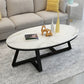 Contemporary Coffee Table Oval Single Stone Coffee Cocktail Table Clearhalo 'Coffee & Accent Tables' 'Coffee Tables' 'coffee_tables' 'furn' 'furn_coffee_tables' 'Furniture' 'Living Room Furniture' 6535648
