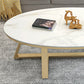 Contemporary Coffee Table Oval Single Stone Coffee Cocktail Table Clearhalo 'Coffee & Accent Tables' 'Coffee Tables' 'coffee_tables' 'furn' 'furn_coffee_tables' 'Furniture' 'Living Room Furniture' 6535653