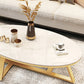 Contemporary Coffee Table Oval Single Stone Coffee Cocktail Table Clearhalo 'Coffee & Accent Tables' 'Coffee Tables' 'coffee_tables' 'furn' 'furn_coffee_tables' 'Furniture' 'Living Room Furniture' 6535658