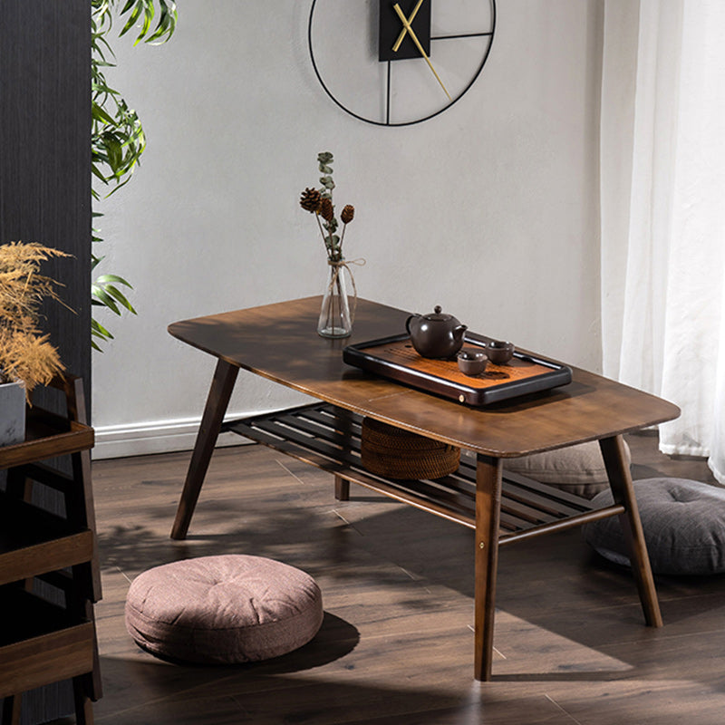 Contemporary Coffee Table 4 Legs Wooden Cocktail Table with Storage Clearhalo 'Coffee & Accent Tables' 'Coffee Tables' 'coffee_tables' 'furn' 'furn_coffee_tables' 'Furniture' 'Living Room Furniture' 6535676