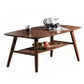 Contemporary Coffee Table 4 Legs Wooden Cocktail Table with Storage 47"L x 24"W x 20"H Dark Walnut Clearhalo 'Coffee & Accent Tables' 'Coffee Tables' 'coffee_tables' 'furn' 'furn_coffee_tables' 'Furniture' 'Living Room Furniture' 6535678