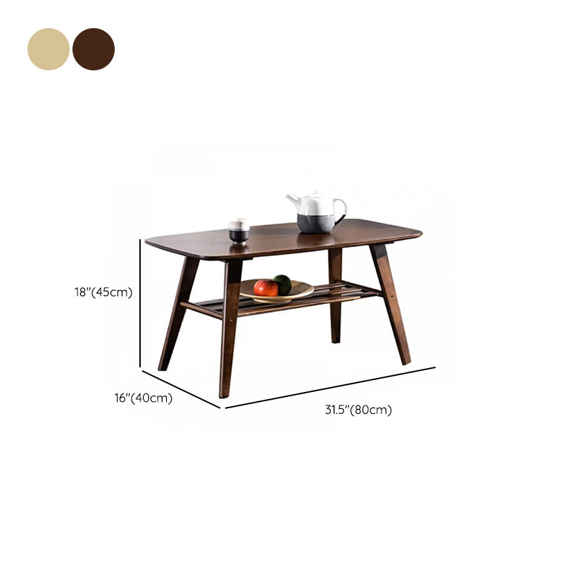 Contemporary Coffee Table 4 Legs Wooden Cocktail Table with Storage Clearhalo 'Coffee & Accent Tables' 'Coffee Tables' 'coffee_tables' 'furn' 'furn_coffee_tables' 'Furniture' 'Living Room Furniture' 6535691
