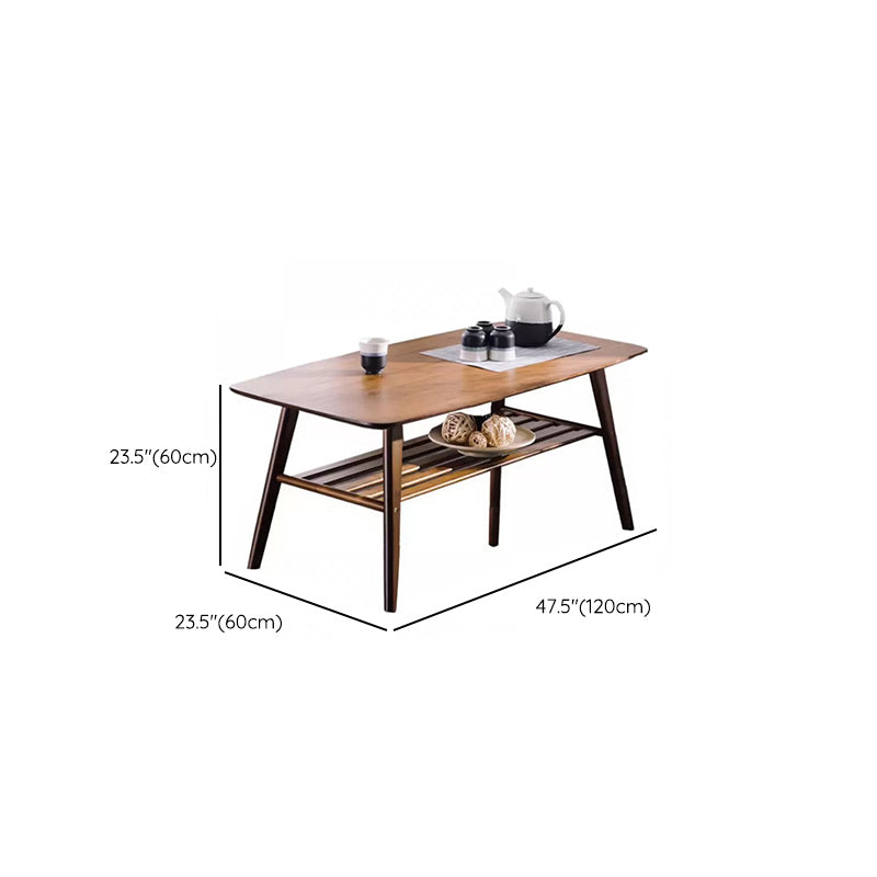 Contemporary Coffee Table 4 Legs Wooden Cocktail Table with Storage Clearhalo 'Coffee & Accent Tables' 'Coffee Tables' 'coffee_tables' 'furn' 'furn_coffee_tables' 'Furniture' 'Living Room Furniture' 6535694