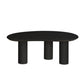 Wooden Geometric Contemporary Coffee Table 3 Legs Coffee Table Black Clearhalo 'Coffee & Accent Tables' 'Coffee Tables' 'coffee_tables' 'furn' 'furn_coffee_tables' 'Furniture' 'Living Room Furniture' 6535696