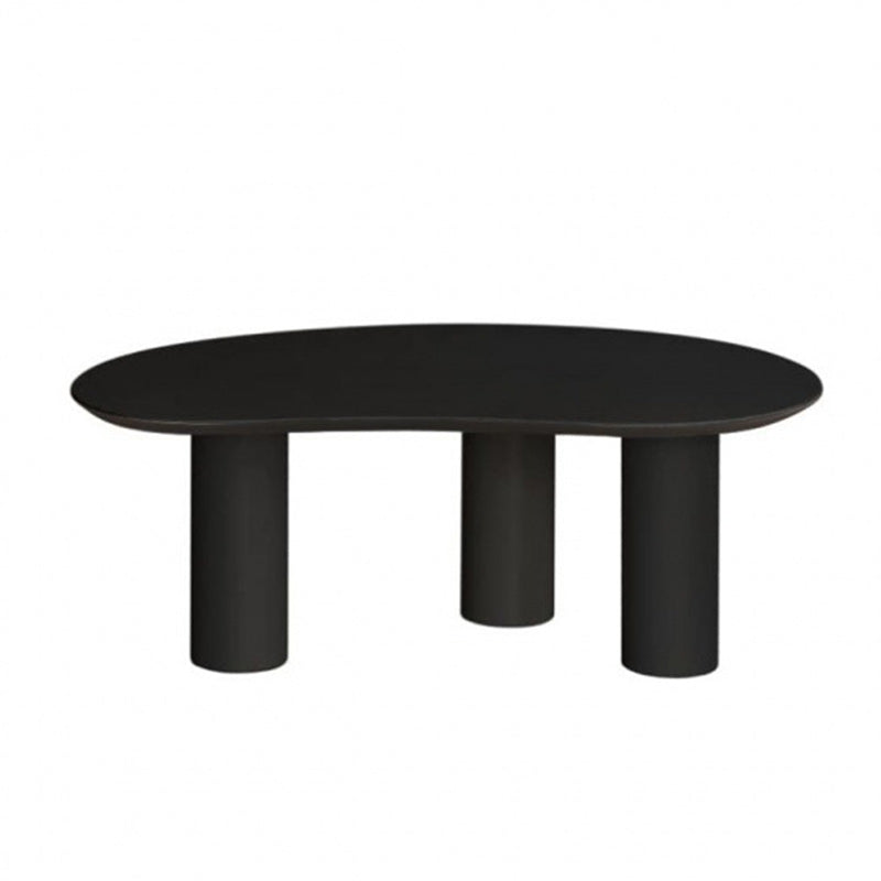 Wooden Geometric Contemporary Coffee Table 3 Legs Coffee Table Black Clearhalo 'Coffee & Accent Tables' 'Coffee Tables' 'coffee_tables' 'furn' 'furn_coffee_tables' 'Furniture' 'Living Room Furniture' 6535696