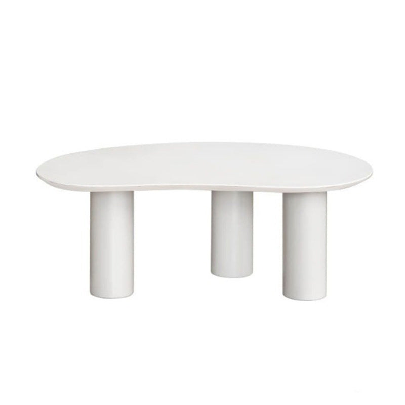 Wooden Geometric Contemporary Coffee Table 3 Legs Coffee Table White Clearhalo 'Coffee & Accent Tables' 'Coffee Tables' 'coffee_tables' 'furn' 'furn_coffee_tables' 'Furniture' 'Living Room Furniture' 6535697