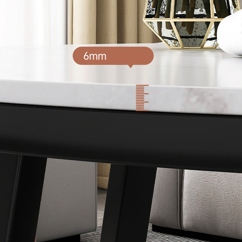 Stone Geometric Contemporary Coffee Table Cross Legs Coffee Table Clearhalo 'Coffee & Accent Tables' 'Coffee Tables' 'coffee_tables' 'furn' 'furn_coffee_tables' 'Furniture' 'Living Room Furniture' 6535718