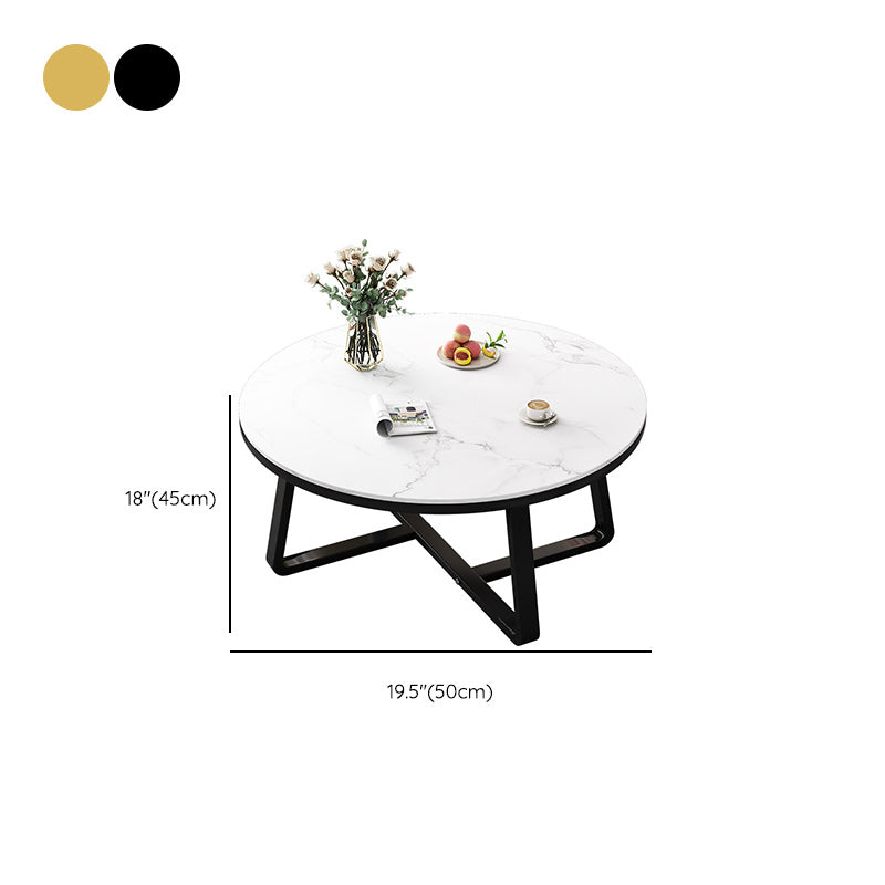 Stone Geometric Contemporary Coffee Table Cross Legs Coffee Table Clearhalo 'Coffee & Accent Tables' 'Coffee Tables' 'coffee_tables' 'furn' 'furn_coffee_tables' 'Furniture' 'Living Room Furniture' 6535725