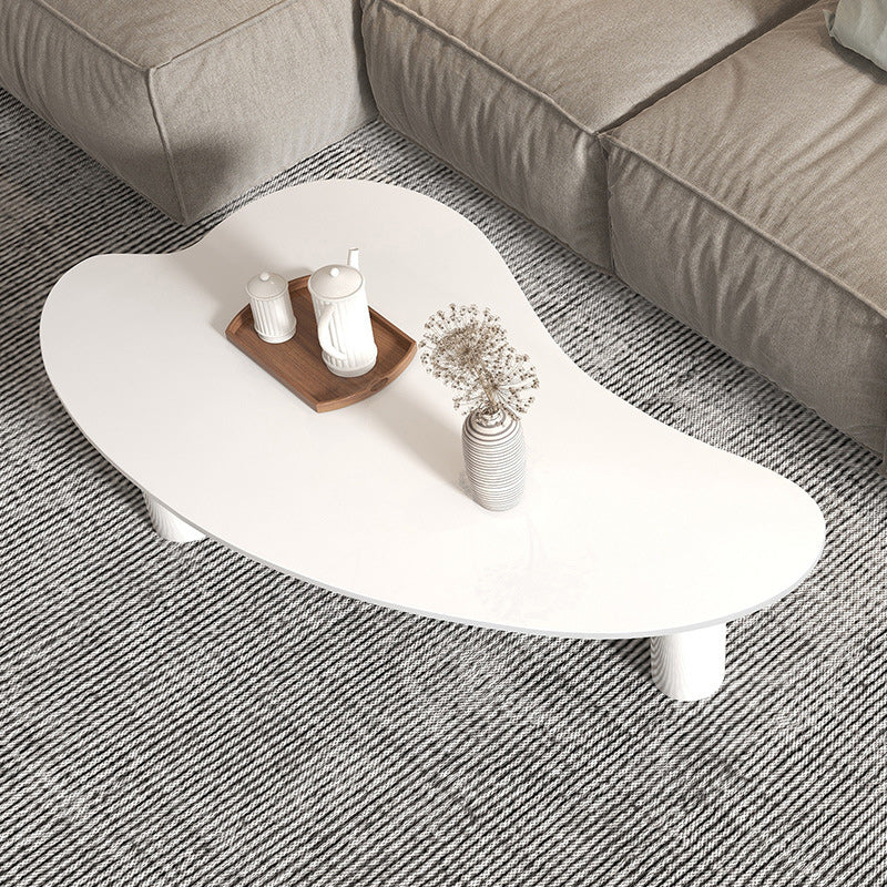 Stone Geometric Contemporary Coffee Table 3 Legs Coffee Table Clearhalo 'Coffee & Accent Tables' 'Coffee Tables' 'coffee_tables' 'furn' 'furn_coffee_tables' 'Furniture' 'Living Room Furniture' 6535726